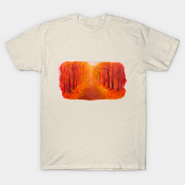 Autumn landscape watercolour T-Shirt by MyownArt